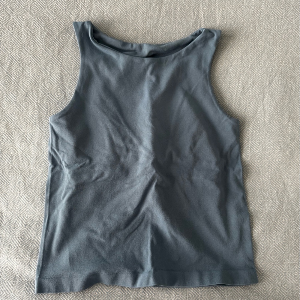 Intimately by Free People Blue Activewear Top with Shelf Bra